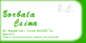 borbala csima business card